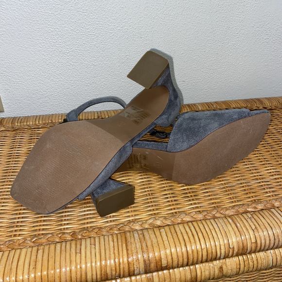 Maurice’s Tiffany Sculpted Faux Suede Heeled Sandals Back Zip Ankle Strap Sz 9 - Picture 8 of 9